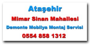 Mimar Sinan Mahallesi Demonte Mobilya Montaj